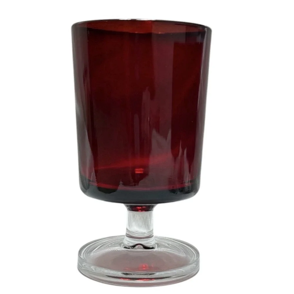 Vintage Luminarc Cavalier Ruby Red Glasses - Set of 4 - 4